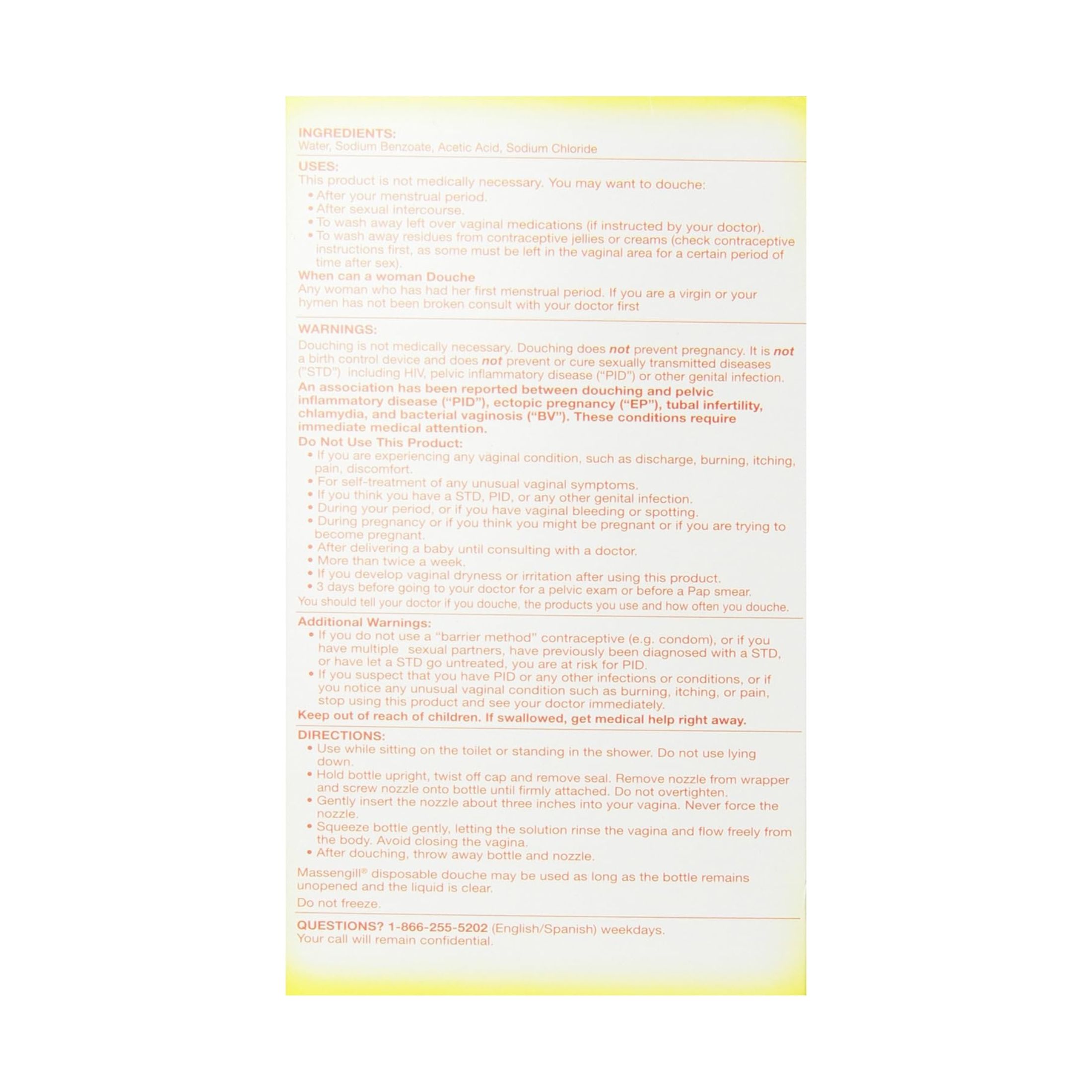 Massengill Extra Cleansing Disposable Douches Vinegar & Water