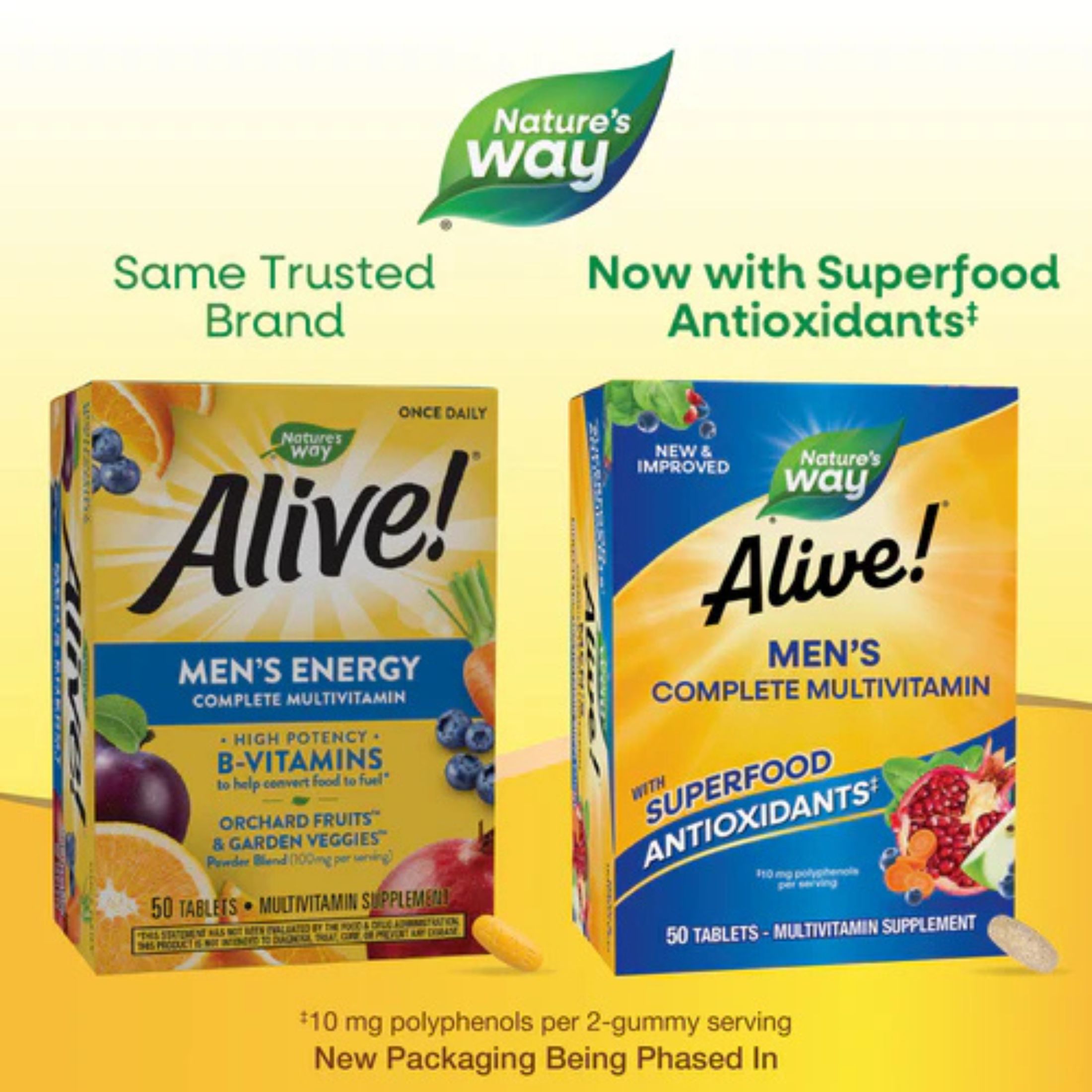 Nature's Way Alive! Complete Multi-Vitamin, Men's Energy, Tablets
