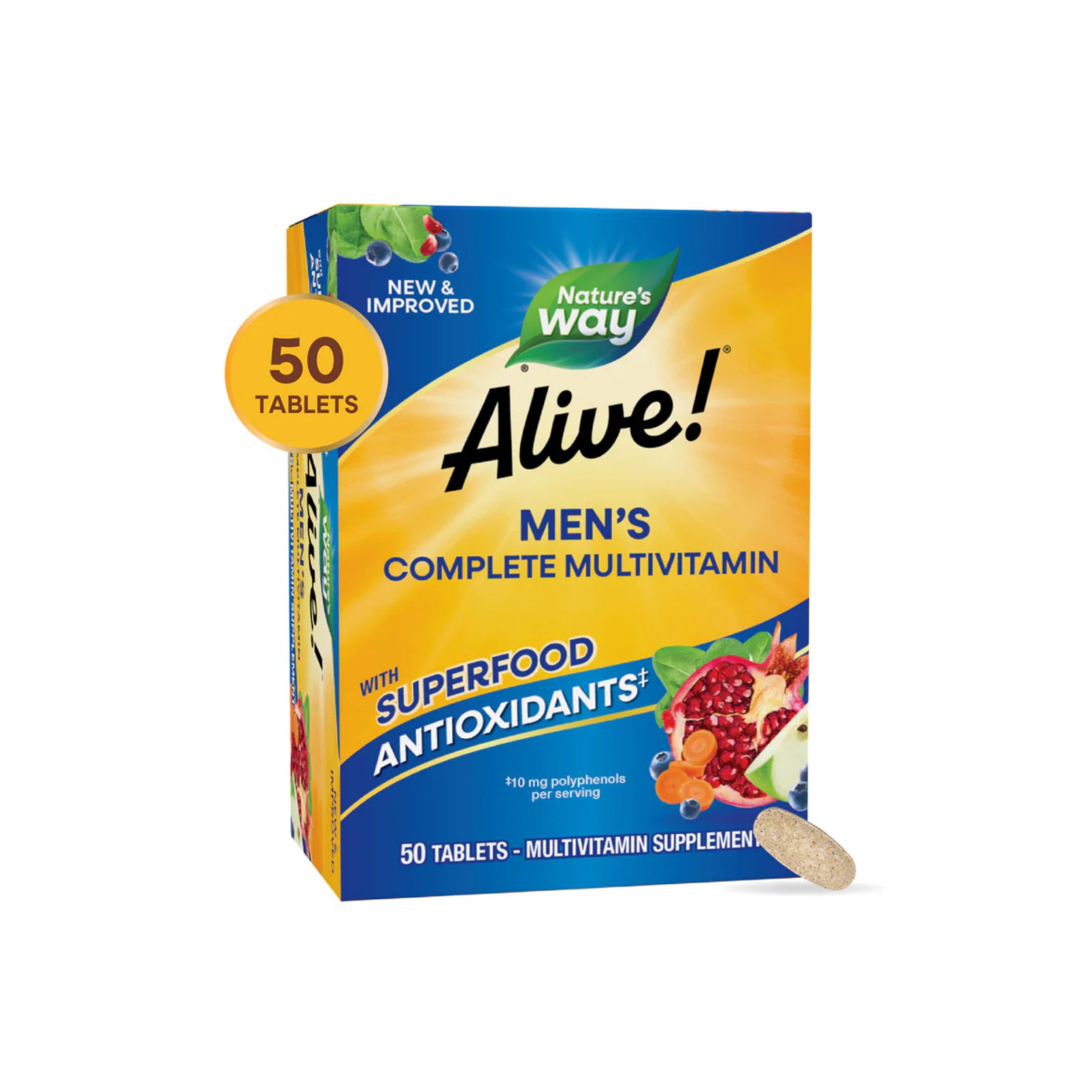 Nature's Way Alive! Complete Multi-Vitamin, Men's Energy, Tablets