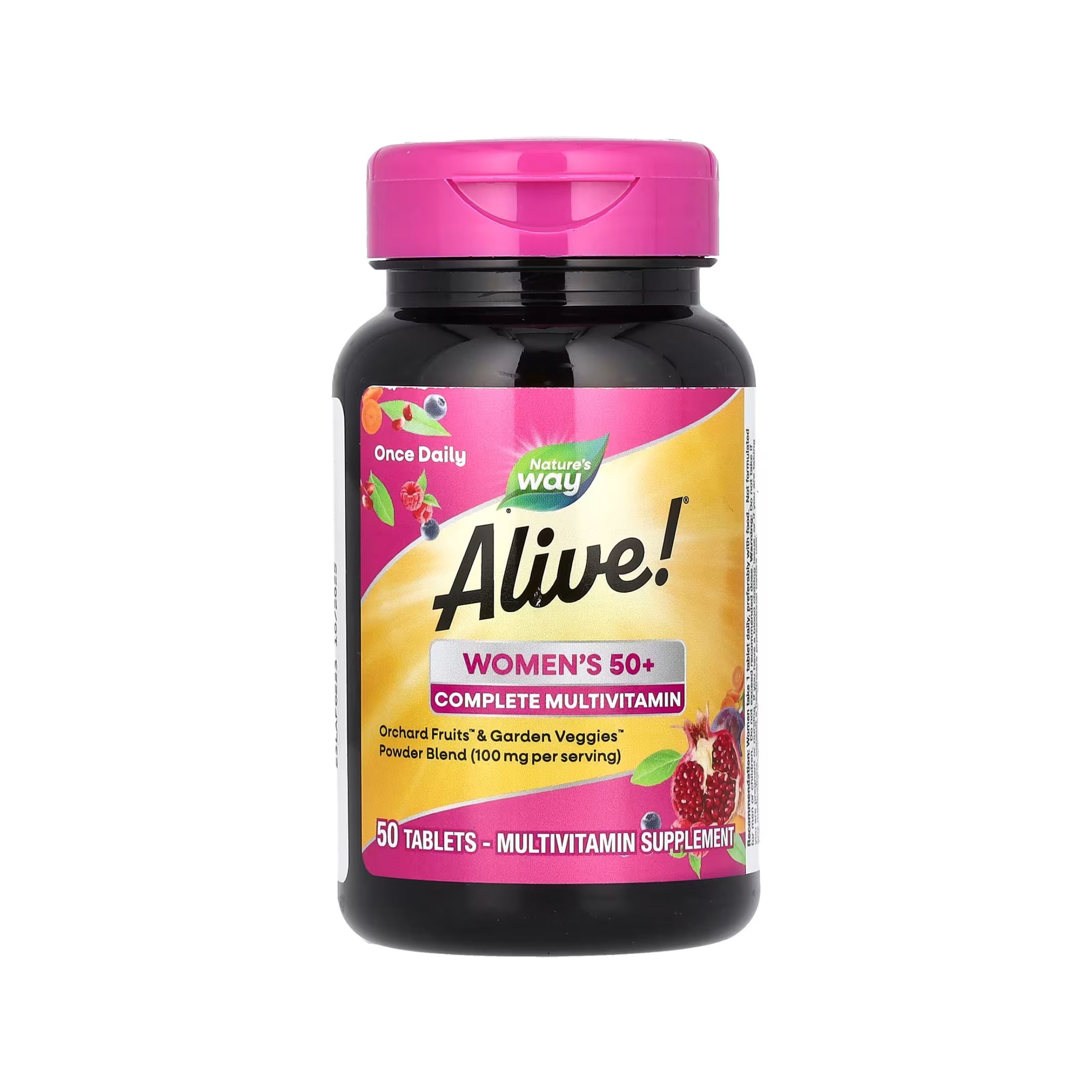 Nature's Way Alive! Women’s 50+ Complete Multivitamin, High Potency B-Vitamins, 50 Tablets