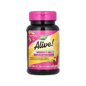 Nature's Way Alive! Women’s 50+ Complete Multivitamin, High Potency B-Vitamins, 50 Tablets