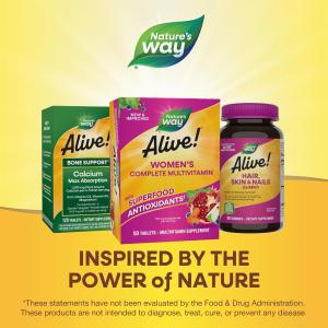 Nature's Way Alive! Women’s 50+ Complete Multivitamin, High Potency B-Vitamins, 50 Tablets