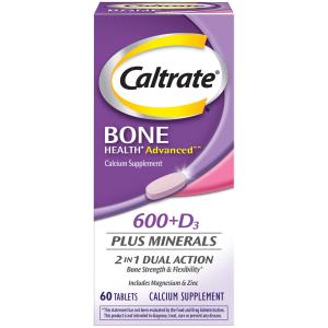 Caltrate 600+D Plus Minerals Calcium Supplement Tablets