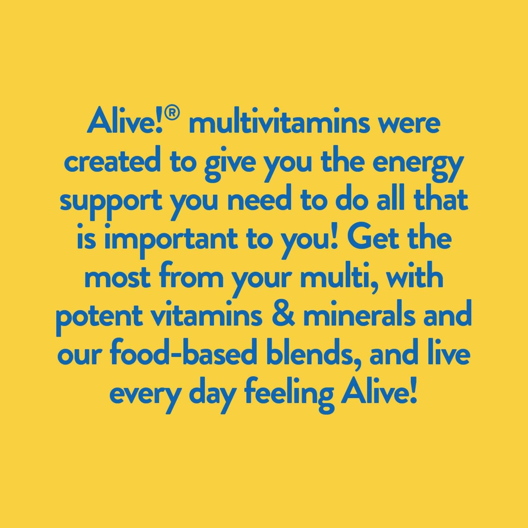 Nature's Way Alive! Men’s 50+ Complete Multivitamin, High Potency B-Vitamins, 50 Tablets