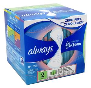Always Infinity Extra Heavy Flow Pads With Wings Size 3