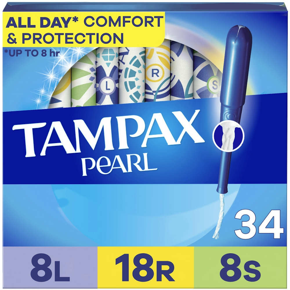 Tampax Pearl Tampons, Light/Regular/Super Absorbency With LeakGuard Braid, Triple Pack, Unscented