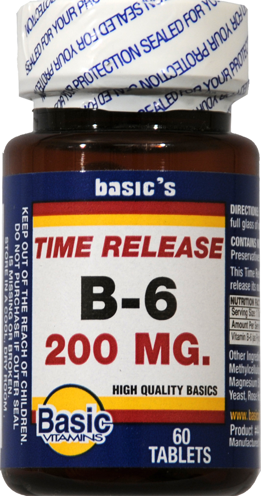 Basic Vitamins Vitamin B-6 - 60 Tabs