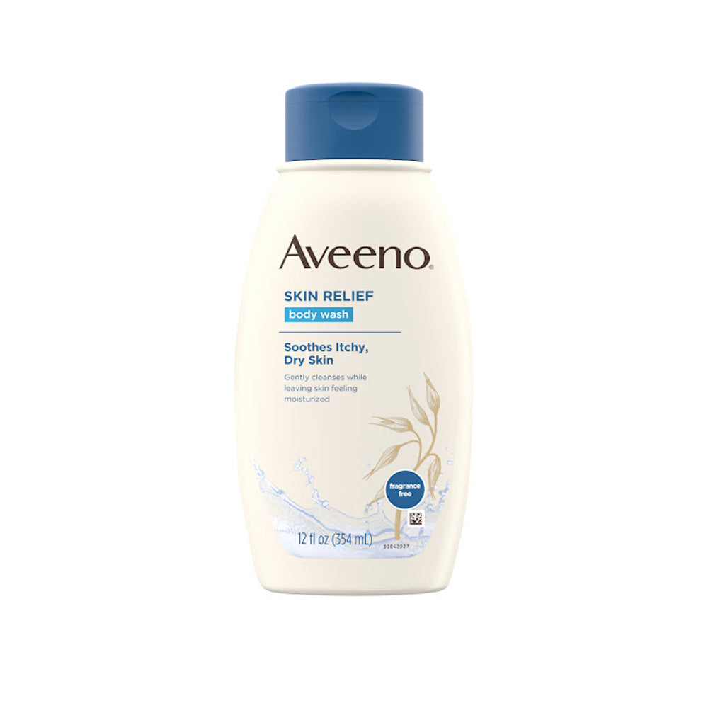 Aveeno Skin Relief Body Wash, Fragrance Free, 12 Fl Oz