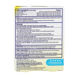 Azo Multi Symptom Formula Yeast Plus Dual Relief Tablets