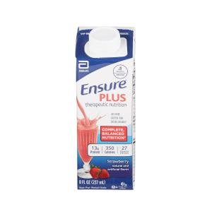 Abbott Ensure Plus Strawberry Oral Supplement, 8-oz Carton 1048231