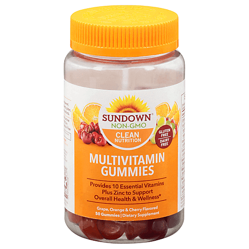 Sundown Naturals Multivitamin Gummies, Cherry/Orange/Grape