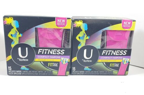 U by Kotex Fitness Tampons, Compact, Plastic Applicator, Regular, Unscented