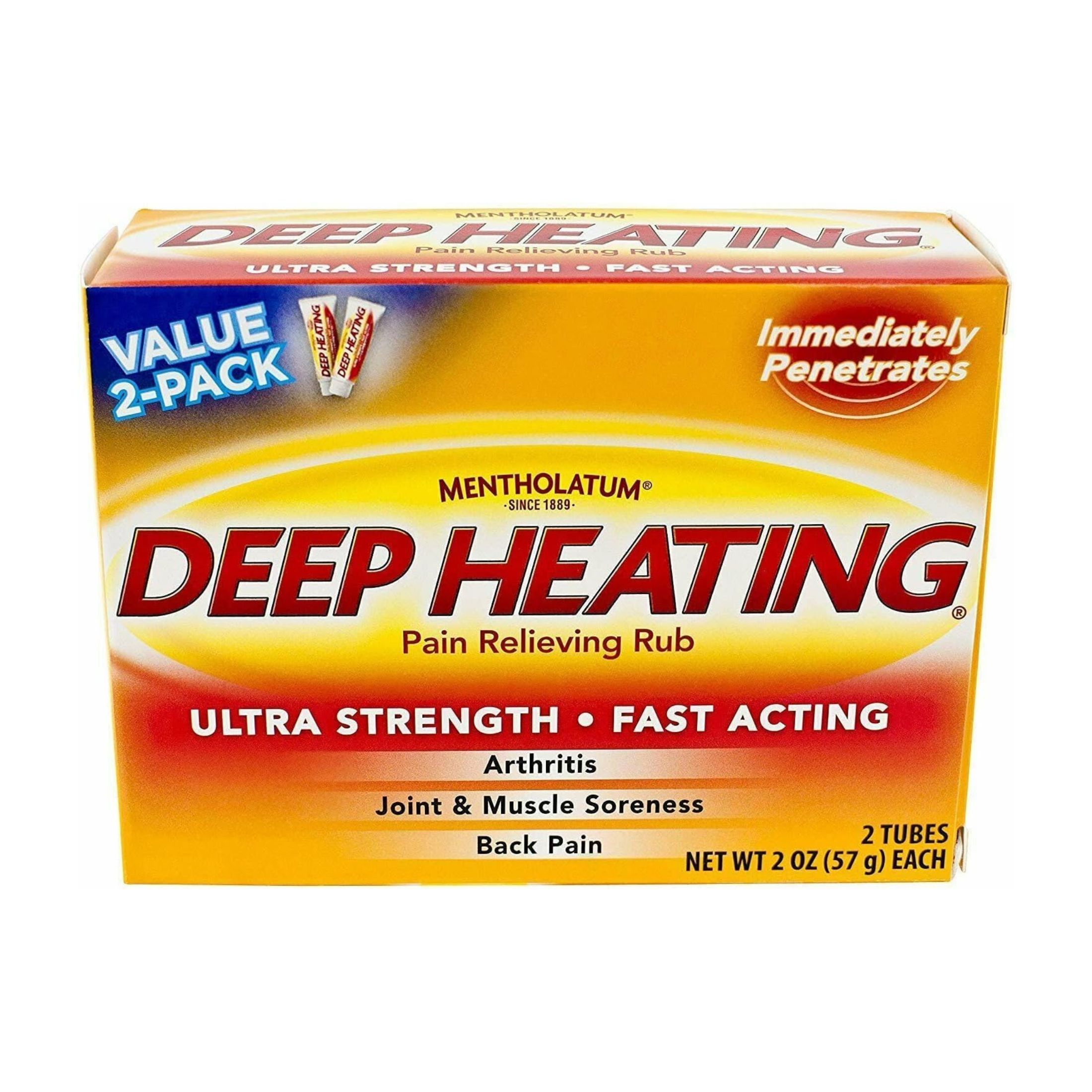 Mentholatum Pain Relieving Rub, Deep Heating, Ultra Strength