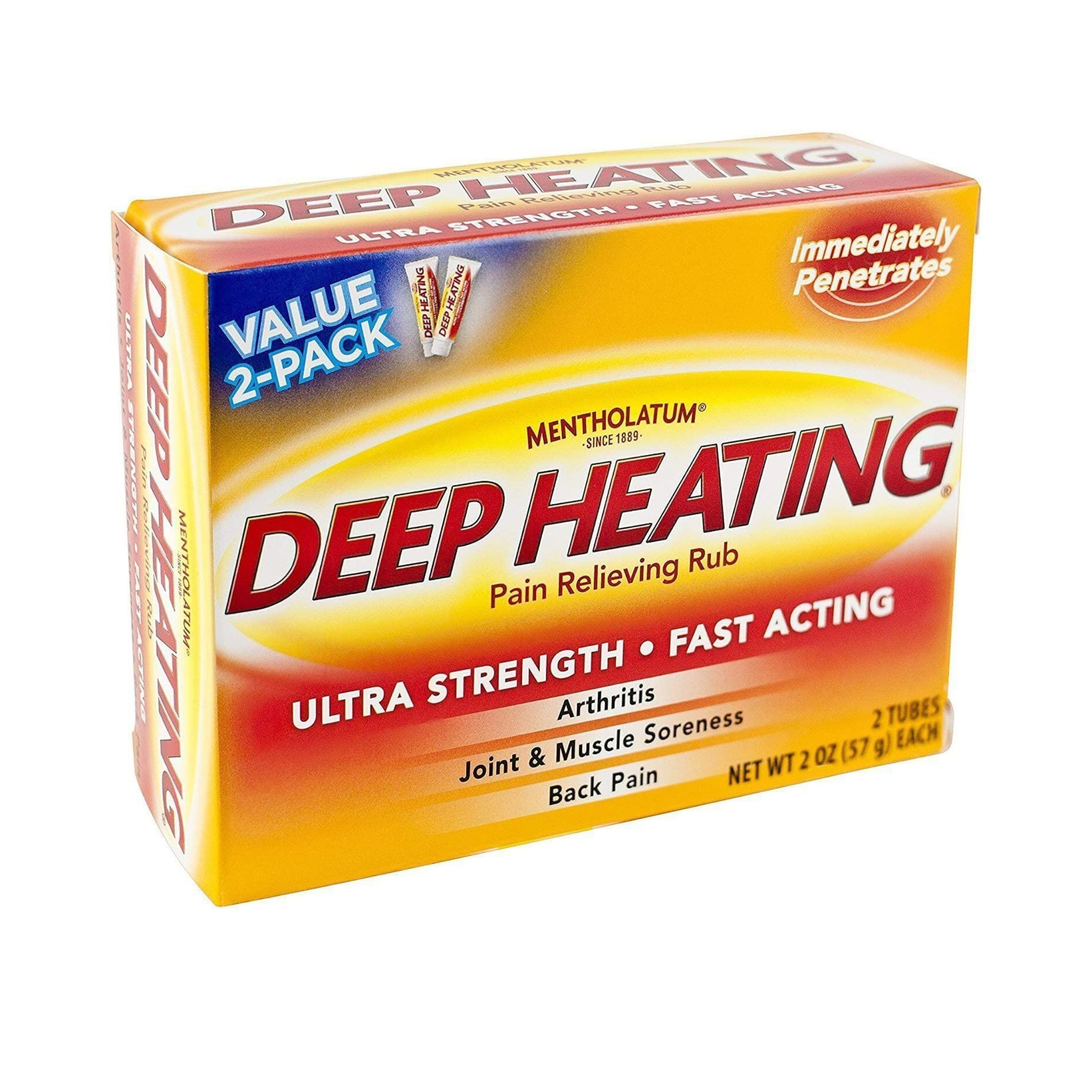 Mentholatum Pain Relieving Rub, Deep Heating, Ultra Strength