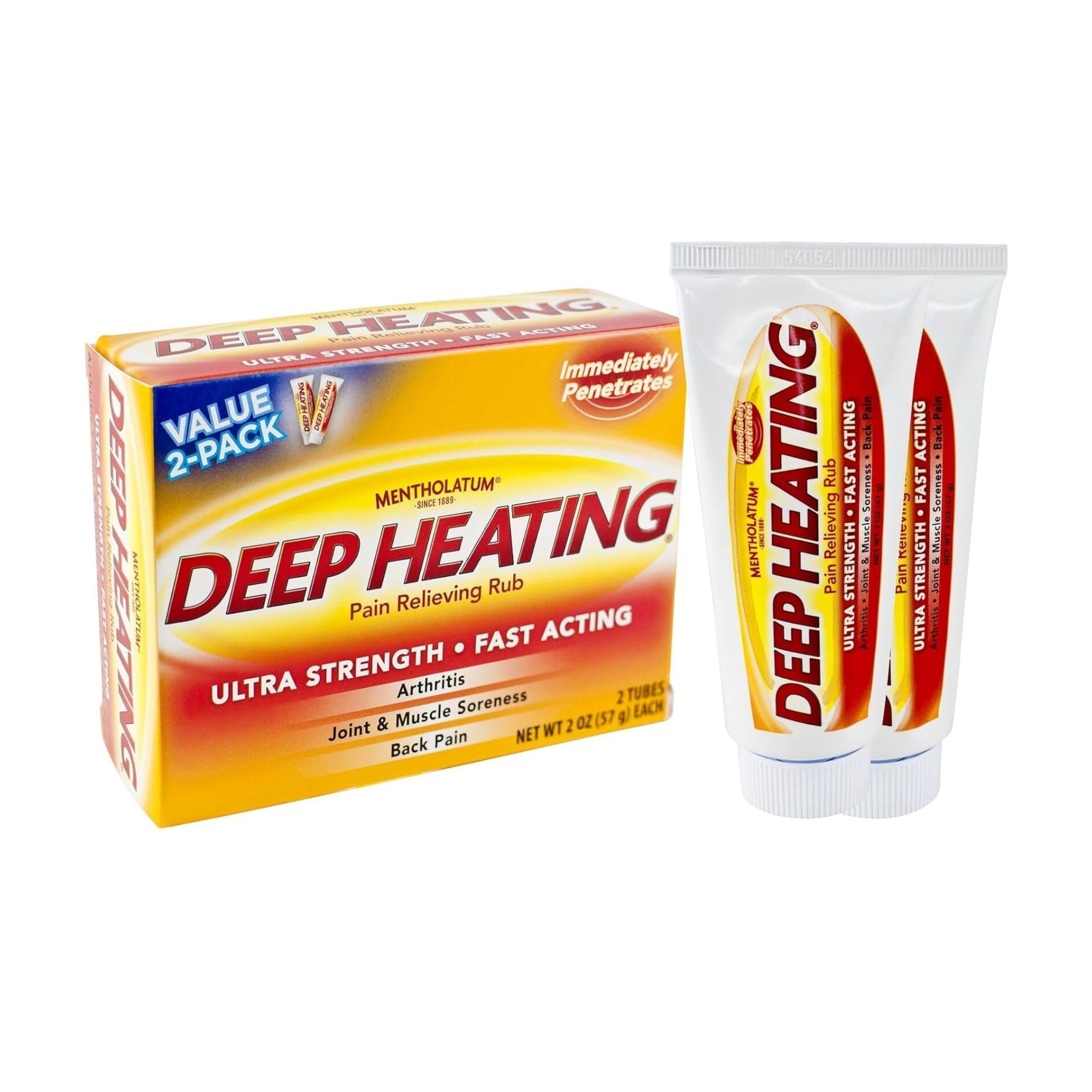 Mentholatum Pain Relieving Rub, Deep Heating, Ultra Strength