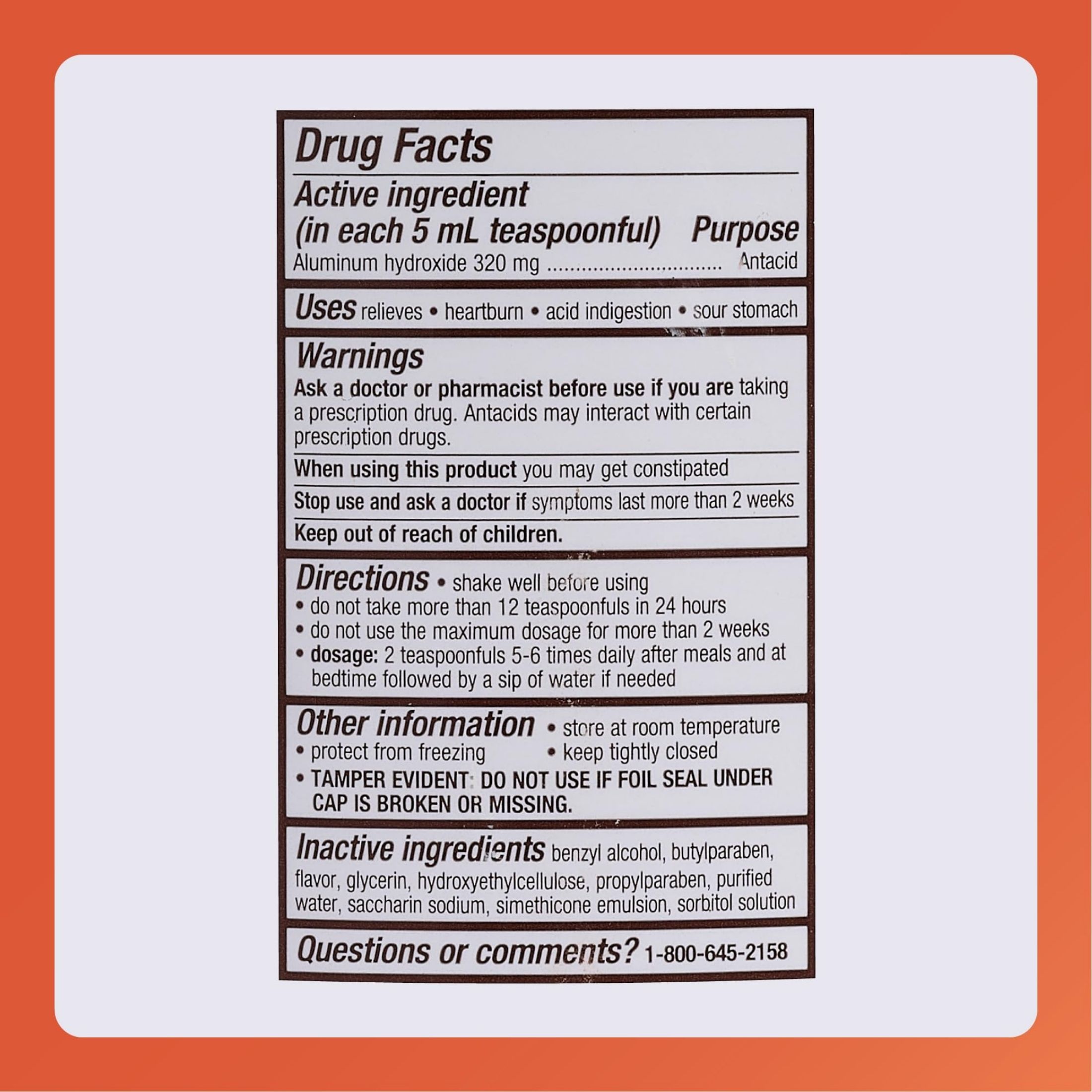 Rugby Aluminum Hydroxide Gel, 16 Oz