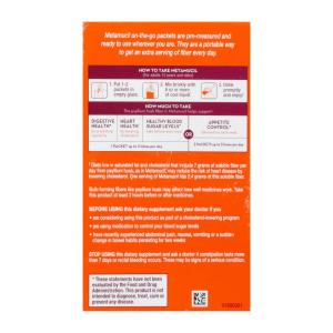 Metamucil Orange Smooth Sugar Psyllium Fiber Powder Packets