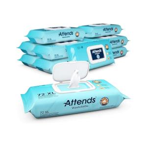 Attends Adult Wipe Or Washcloth 8 X 12.5" WCCP1000 1 Pack 72 Wipes
