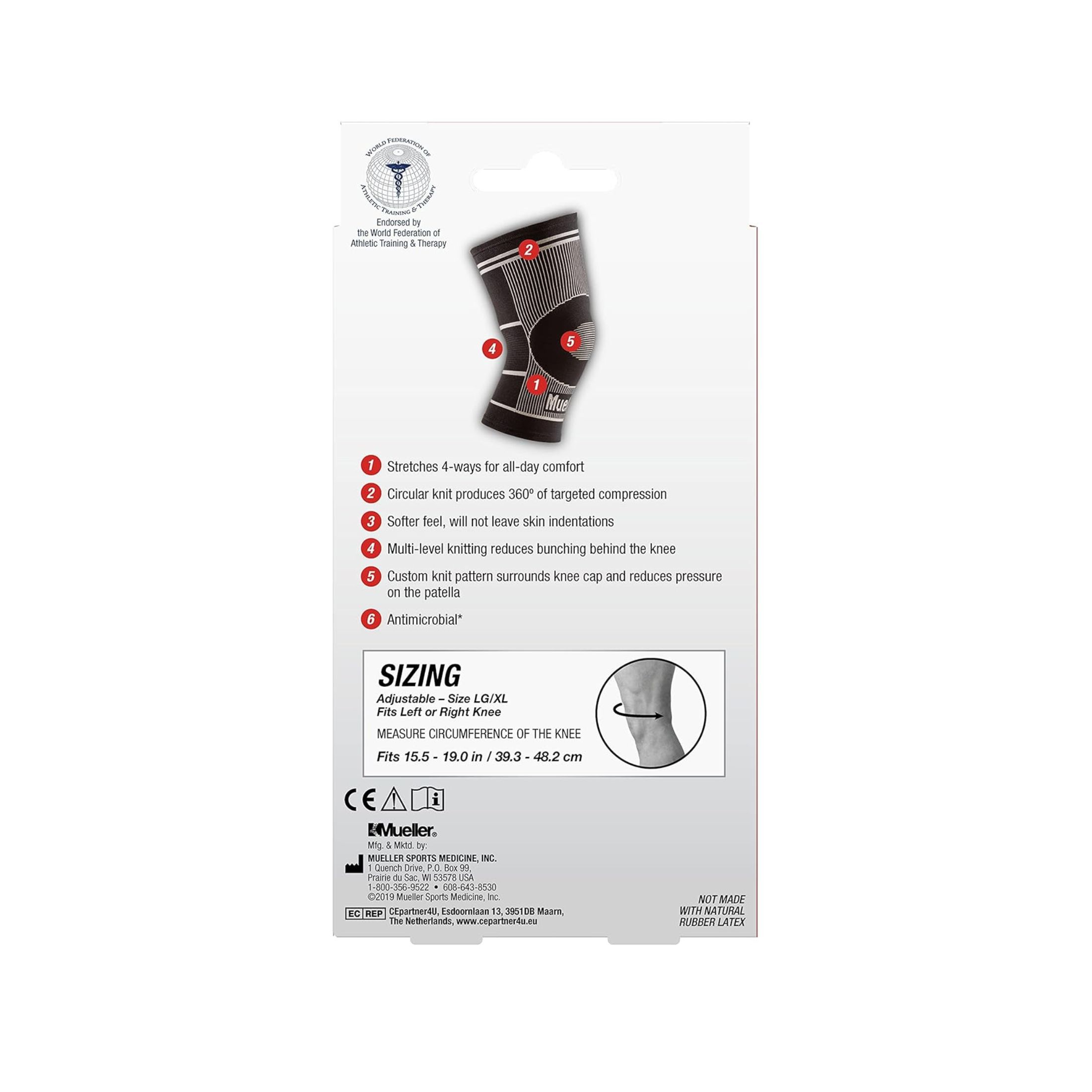 Mueller Sport Care 4-Way Knee Support Large/X-Large 6414