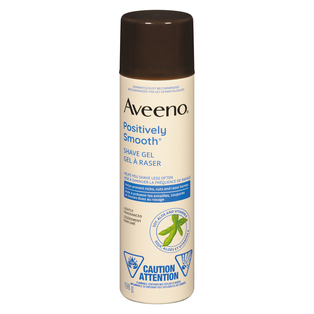 Aveeno Positively Smooth Shave Gel With Soy, Aloe & Vitamin E - Lightly Scented