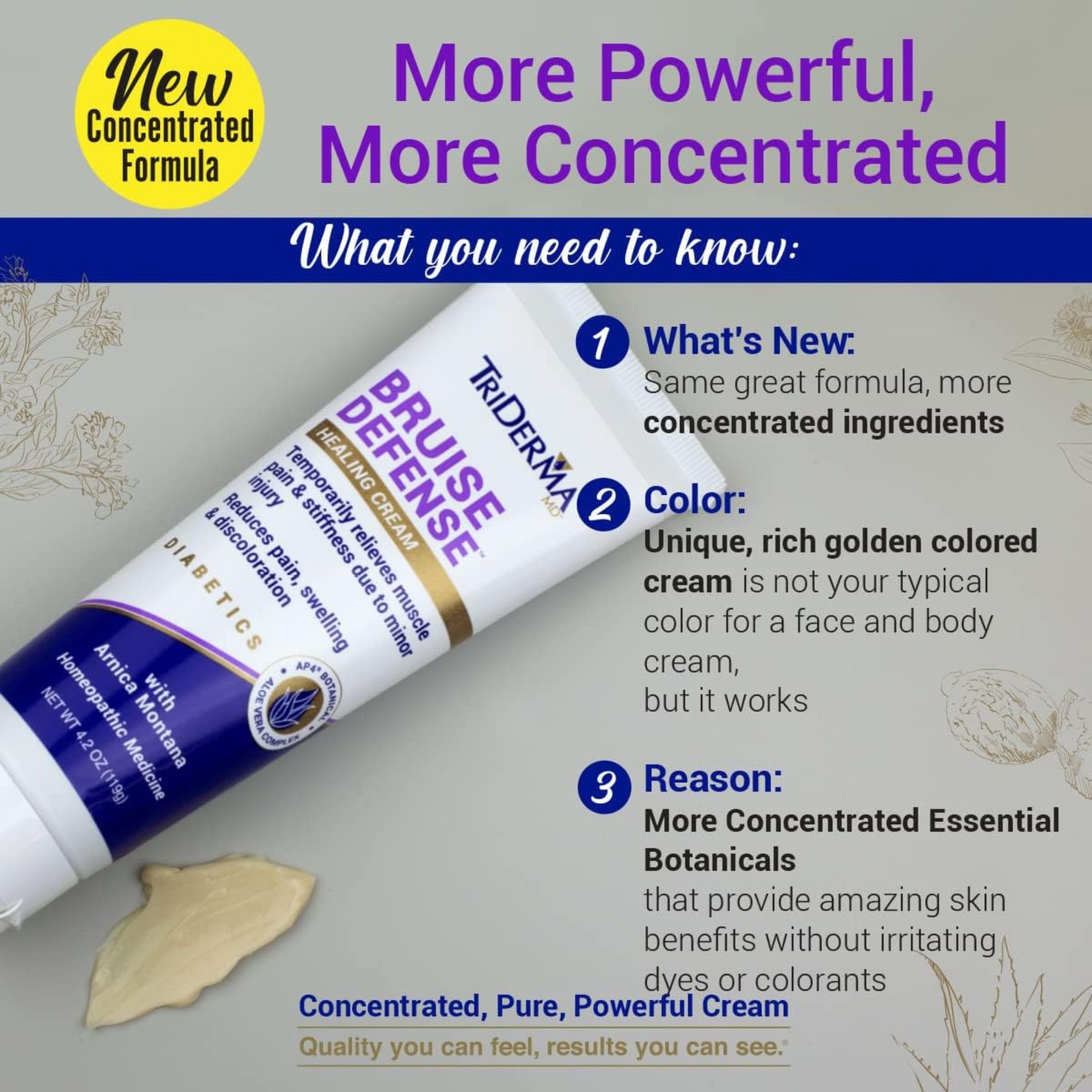 Triderma MD Diabetic Bruise Defense Healing Cream - 4.2 Oz