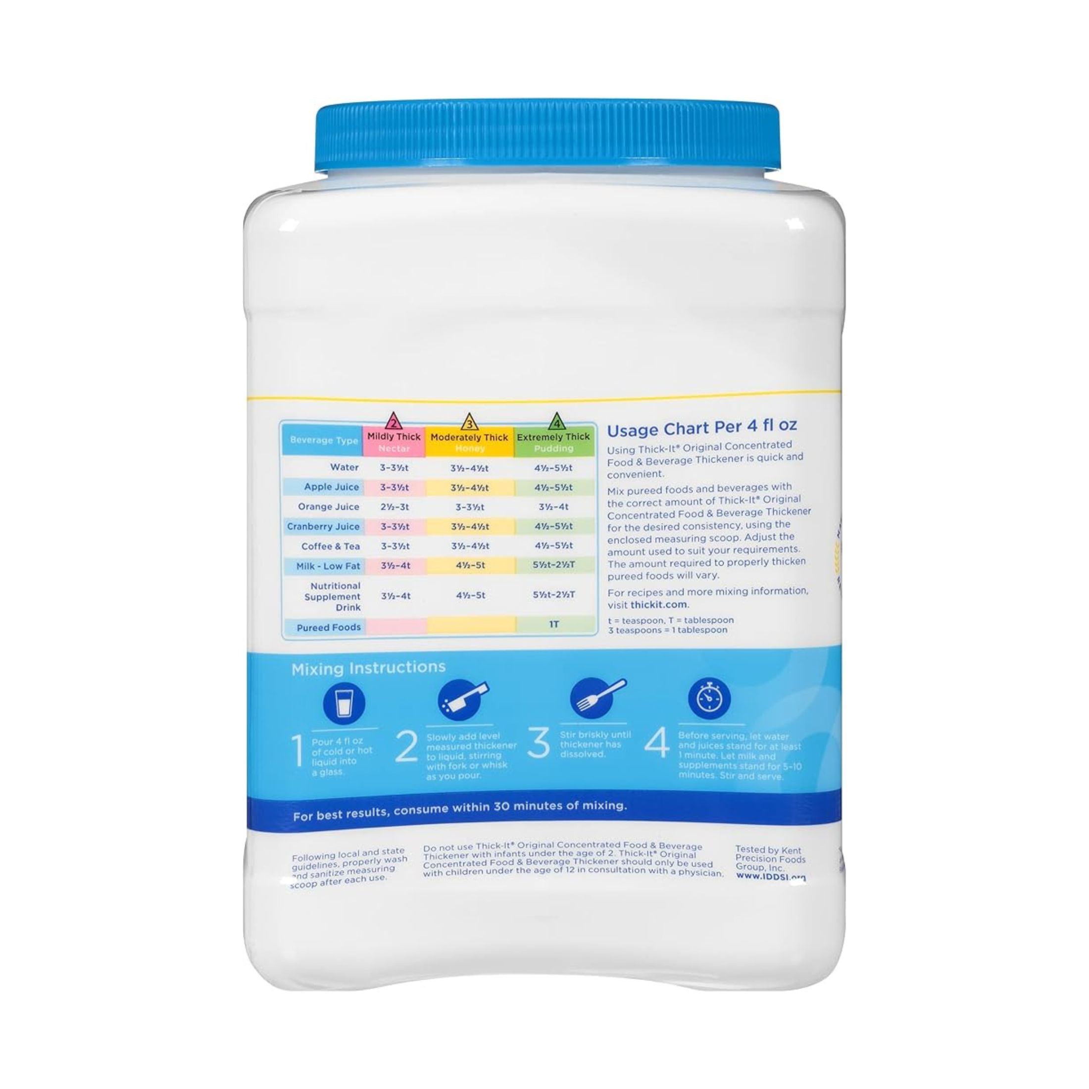 Thick-It Instant Food And Beverage Thickener, Unflavored Concentrated Powder - 36 Oz