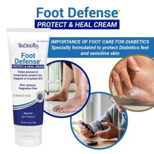 Triderma Diabetic Foot Defense Healing Cream, 4.2 Oz