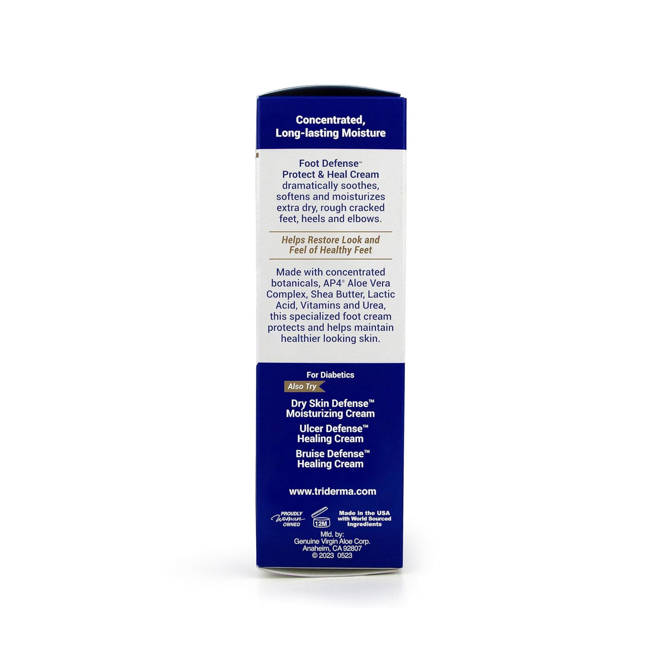 Triderma Diabetic Foot Defense Healing Cream, 4.2 Oz