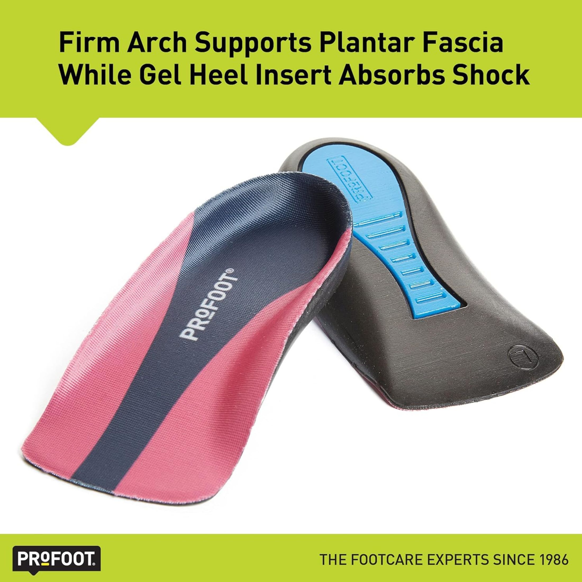 Profoot Plantar Fasciitis Insoles For Women Size 6 To 10 - 1 Pair