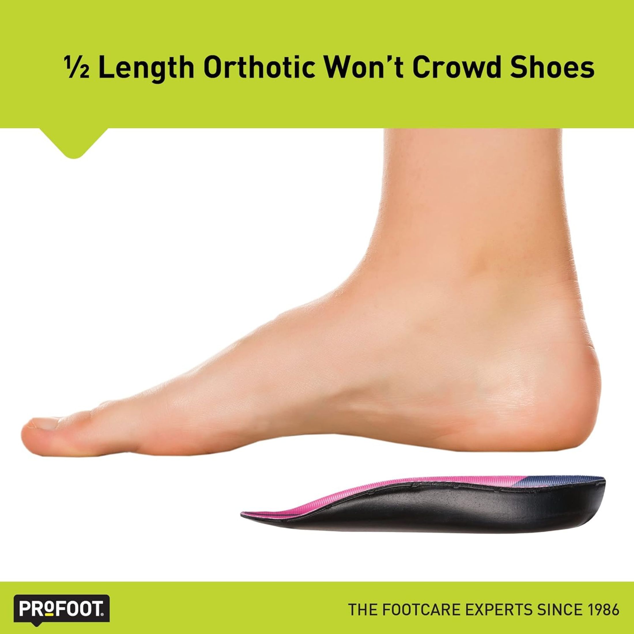 Profoot Plantar Fasciitis Insoles For Women Size 6 To 10 - 1 Pair