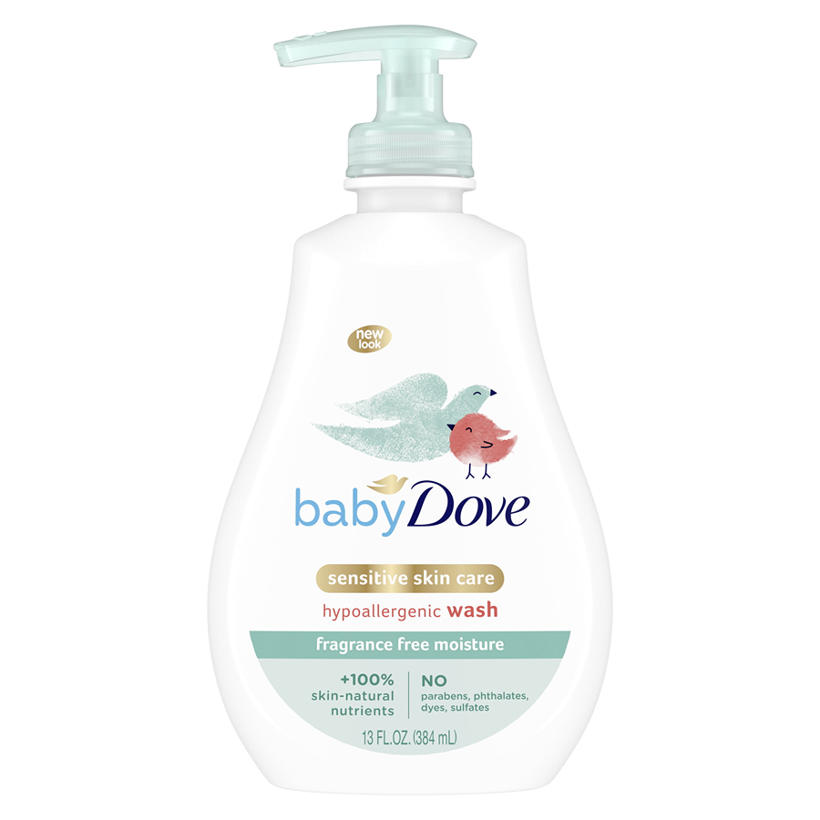 Baby Dove Tip To Toe Wash, Sensitive Moisture, Fragrance Free - 13 Ounce