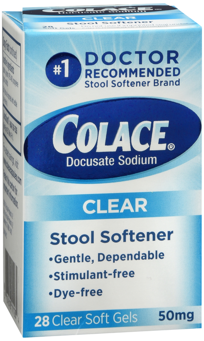 Colace Clear 50MG Soft Gel Cap
