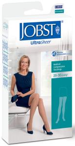 Jobst Compression Ultrasheer Thigh High 20-30Mmhg Support Stockings Beige Small Each