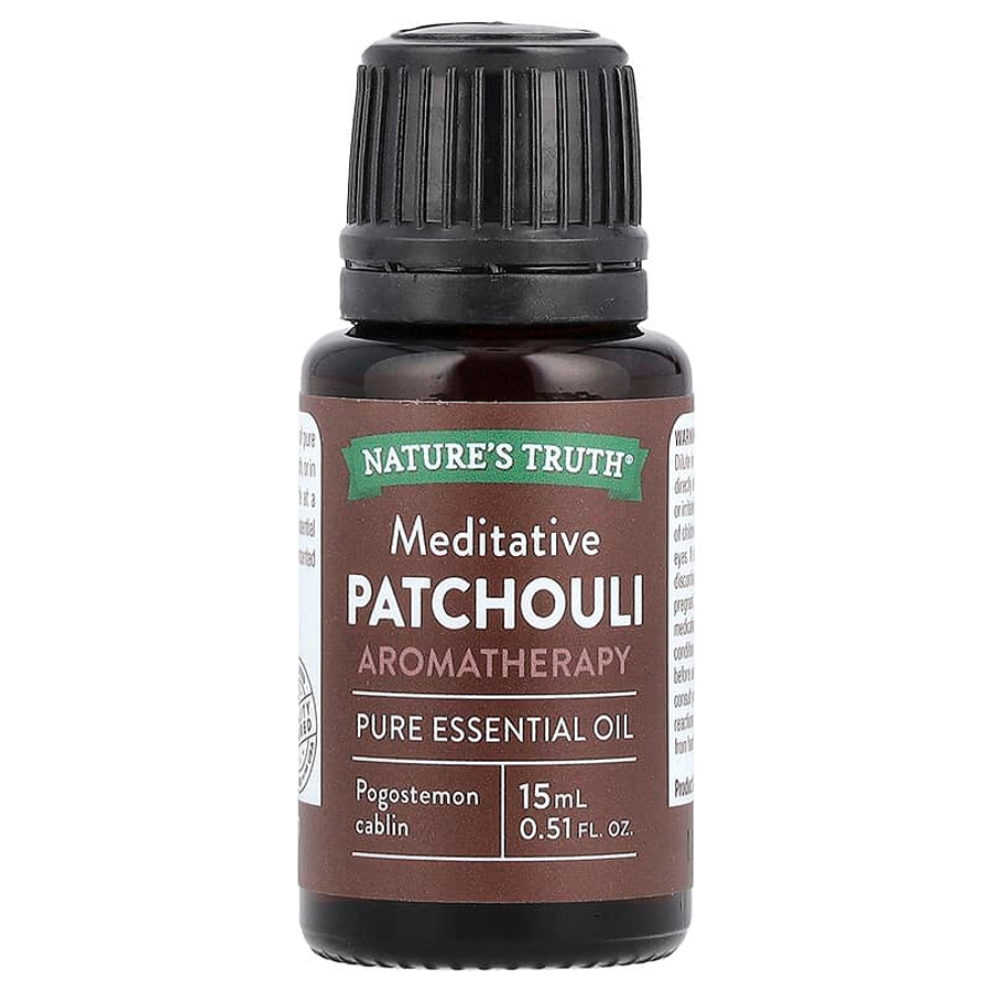 Nature's Truth Essential Oil, Pure, Aromatherapy, Patchouli, Meditative 0.51 Fl Oz