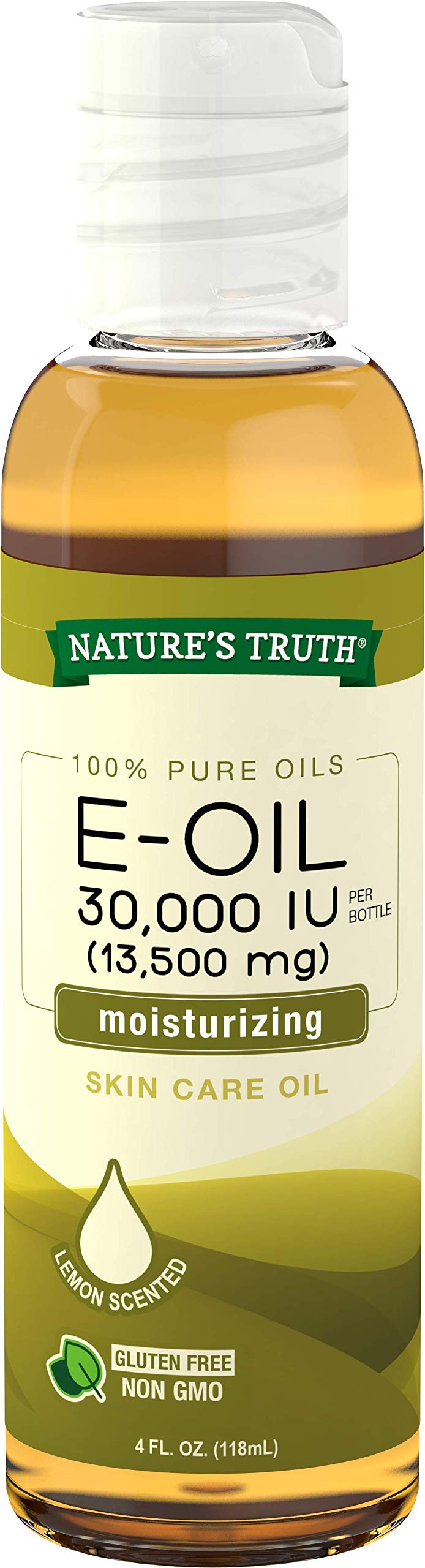 Nature's Truth E-Oil Skin Care Oil Lemon Scented, 30000 IU, 4 Oz