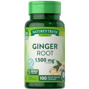 Nature's Truth Ginger Root 550 Mg Herbal Supplement - 100 Capsules