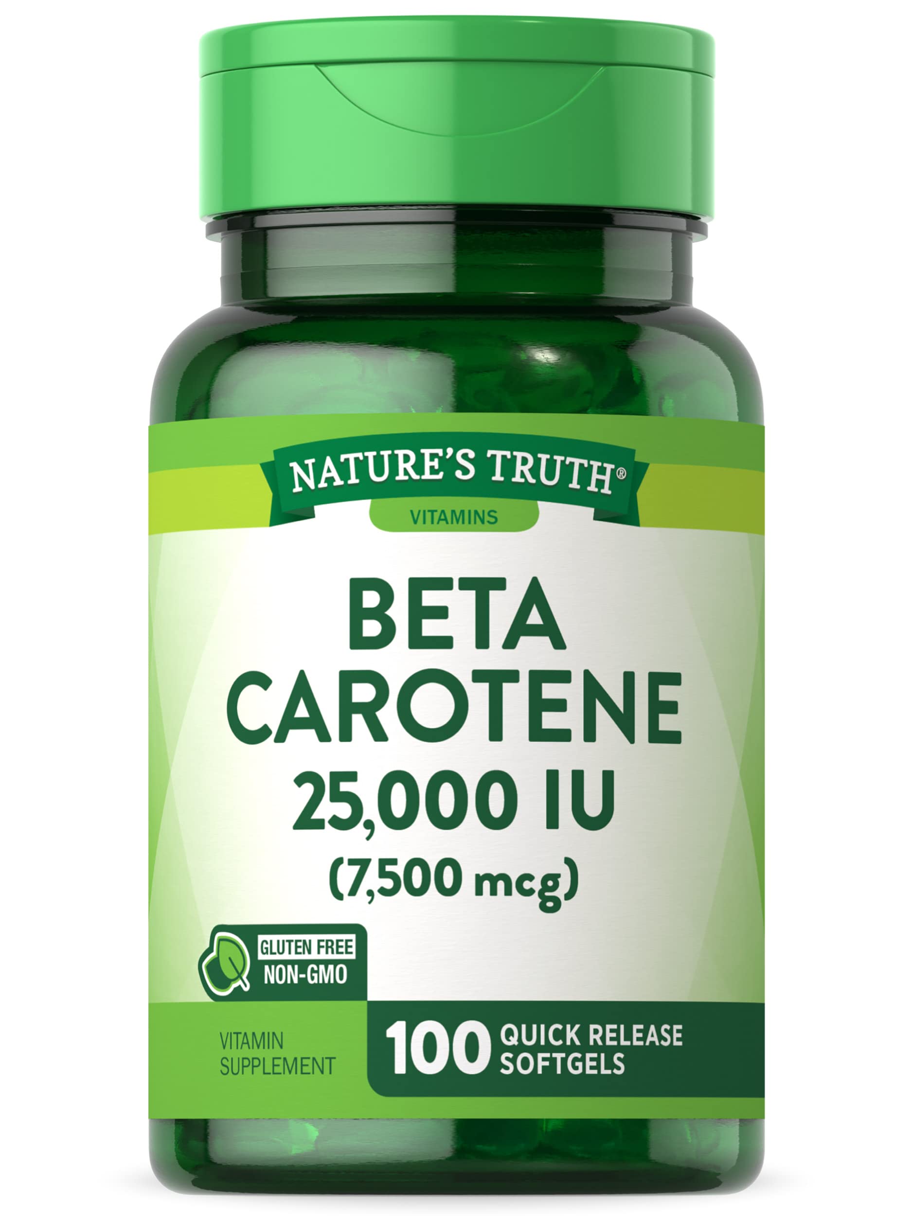 Nature's Truth Beta Carotene Vitamin, 25,000 IU, 100 Caps