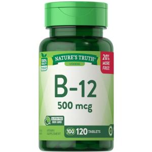Nature's Truth Vitamin B 12, 500 Mcg, Tablets