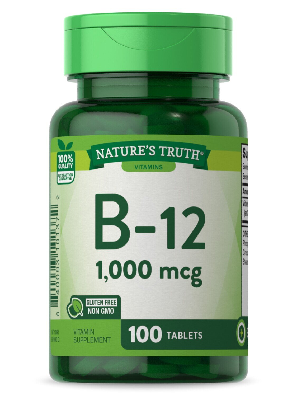 Nature's Truth B 12 Vitamin 1000 Mcg Tablets