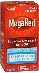 MegaRed Schiff Superior Omega-3 Krill Oil - Extra Strength 500 Mg 40 Sgels