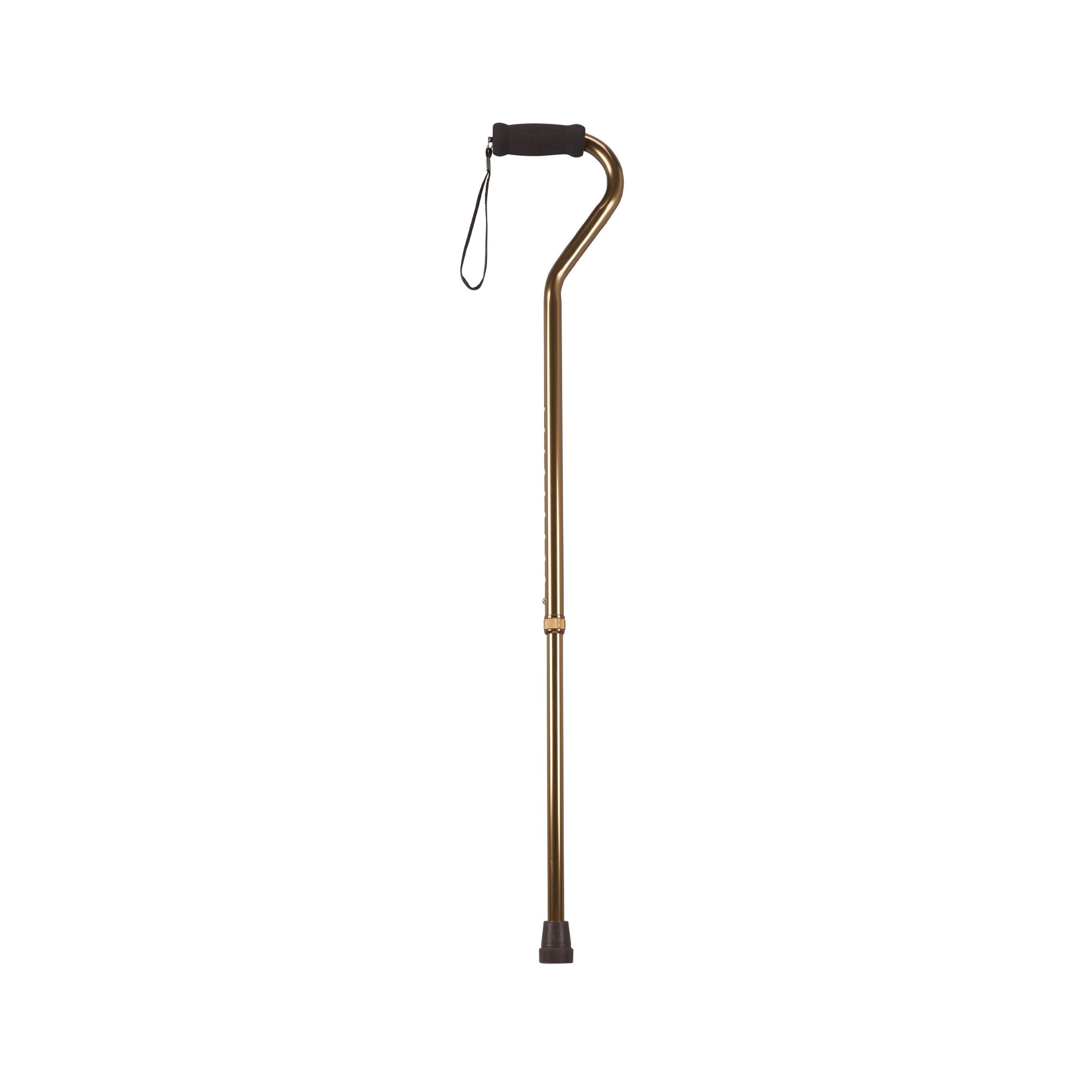 Drive Medical Foam Grip Offset Handle Bronze Walking Cane