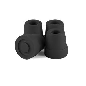 Cane Tip 1 2in Black 1pr