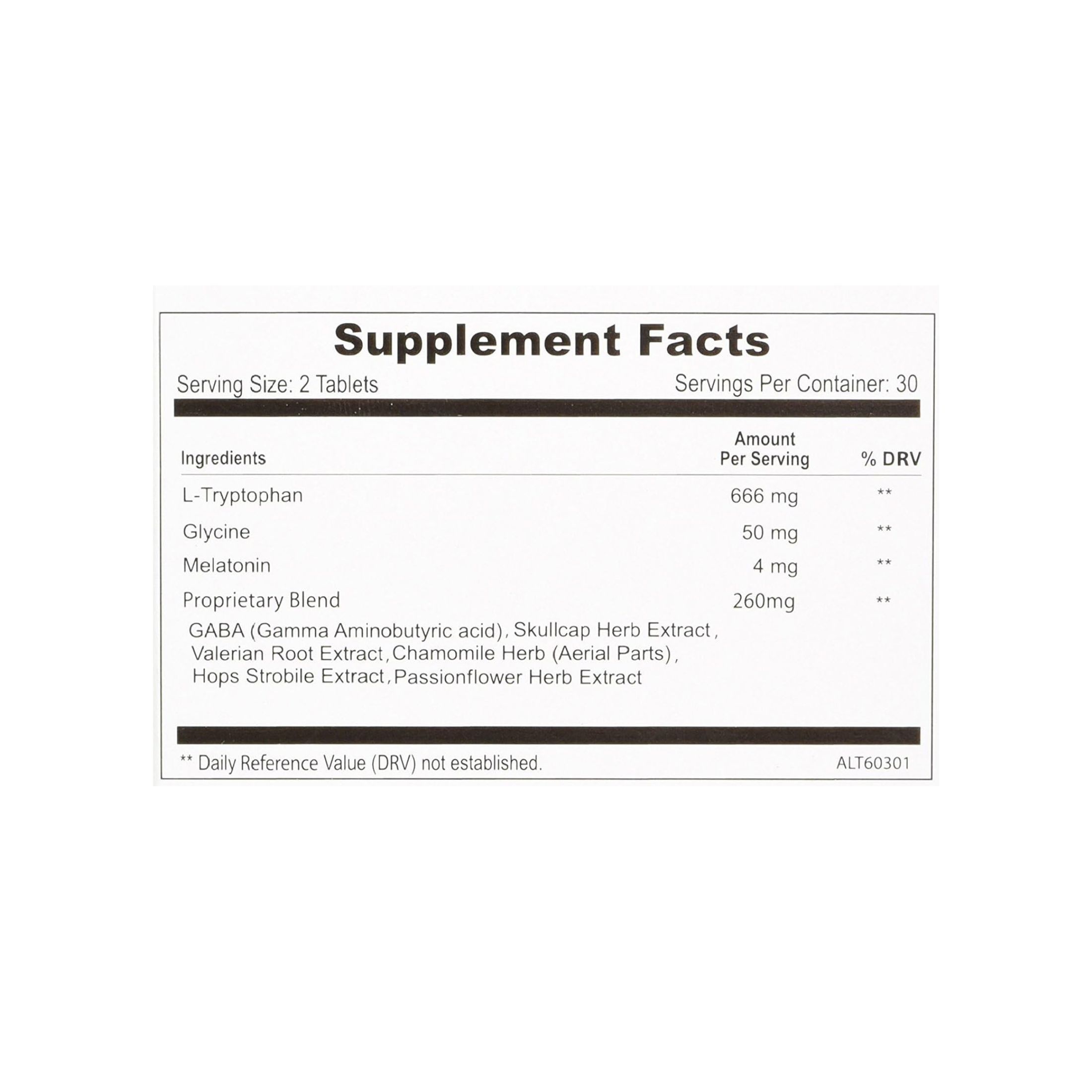 Alteril All Natural Sleep Aid Comprimidos, 30 Unidades