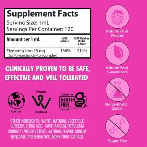 NovaFerrum Pediatric Drops Liquid Iron Supplement - 4 Oz