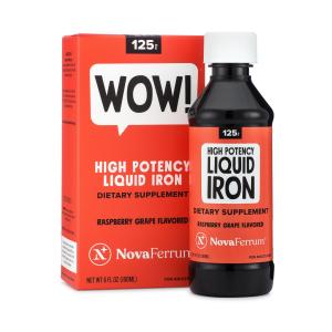 NovaFerrum Raspberry Grape 125 Liquid Iron Supplement, 6 Fl. Oz