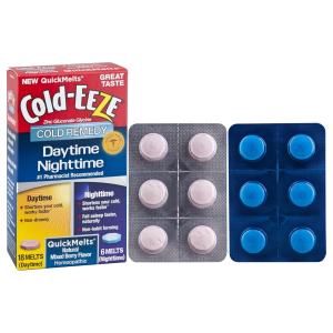 Cold-Eeze Zinc Gluconate Glycine, Daytime/Nighttime, QuickMelts, Natural Flavor Mixed Berry