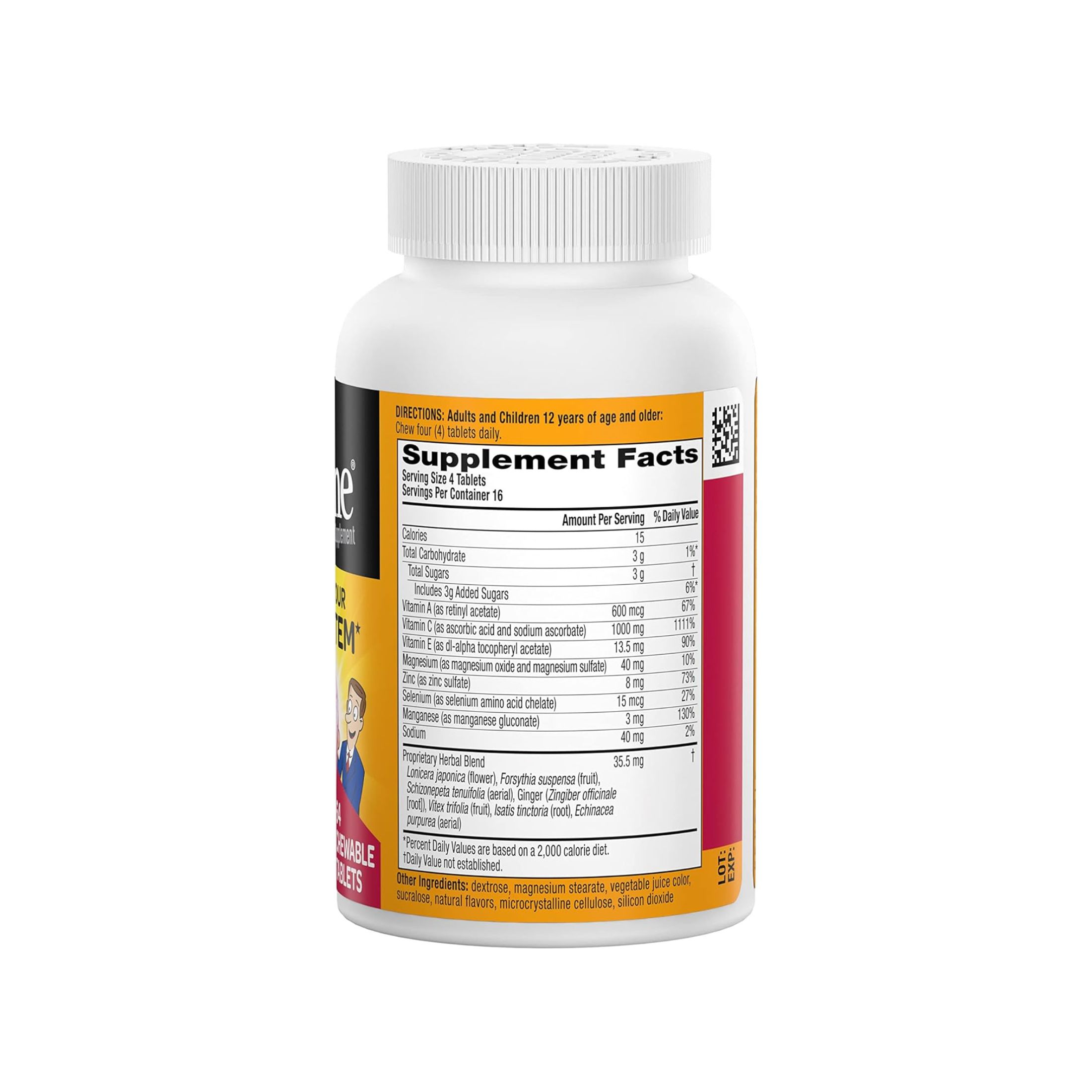 Airborne Original, Immune Support Supplement, Very Berry, 64 Chewable Tablets
