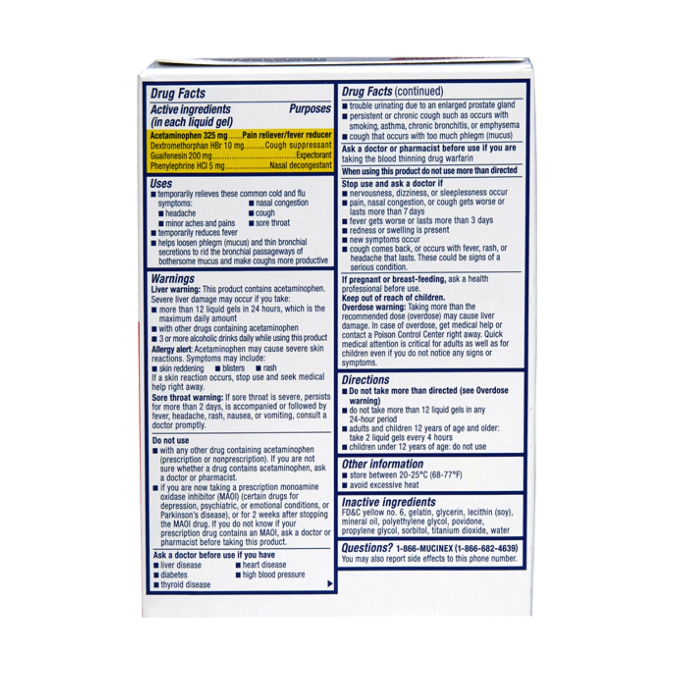 Mucinex Cold & Flu, All In One, Maximum Strength, Liquid Gels