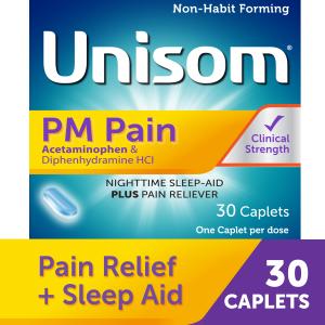 Unisom Nighttime Sleep Aid, Plus Pain Reliever, Clinical Strength, Caplets