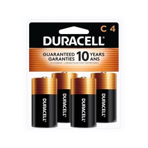 Duracell Coppertop C Batteries - 4 Pack Alkaline Battery